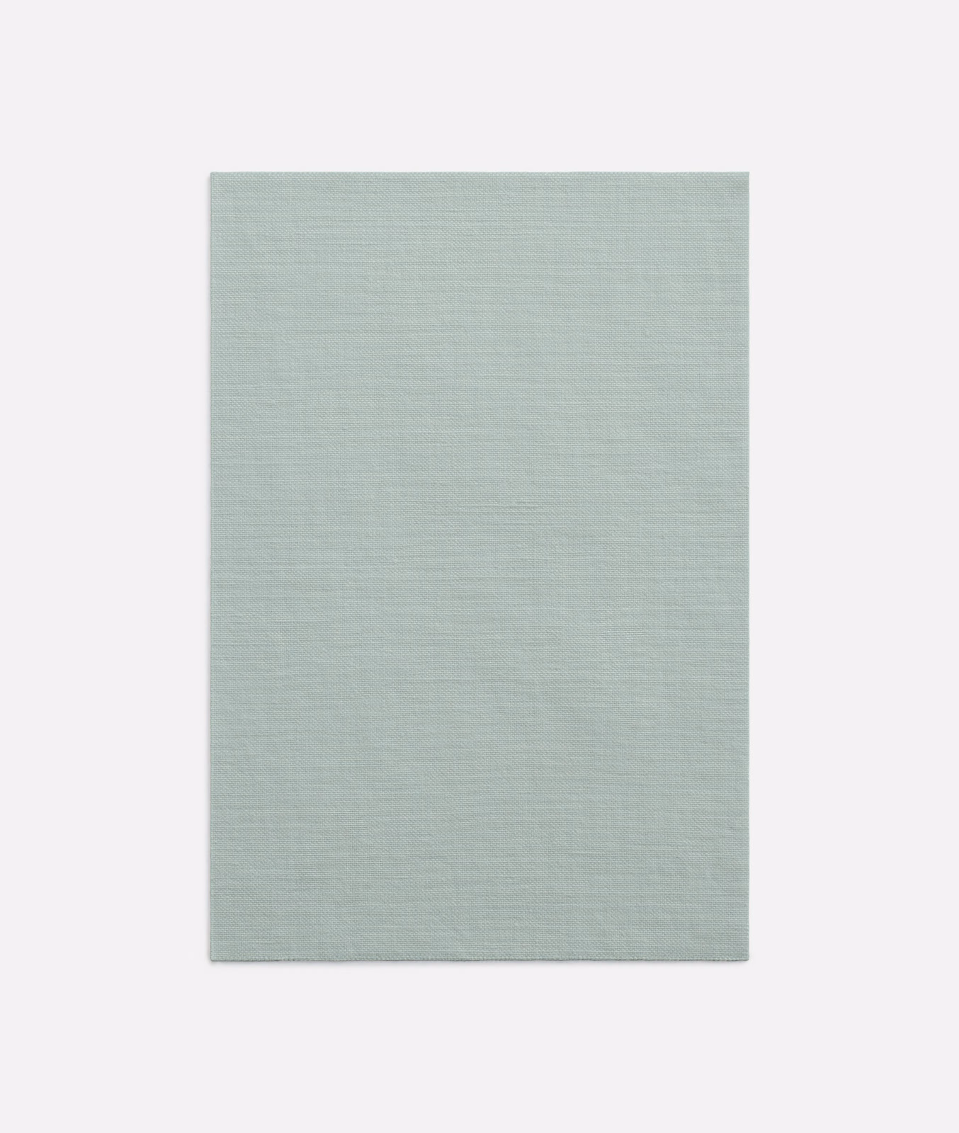 Pale celadon fabric swatch showing a fine, subtly horizontal woven texture
