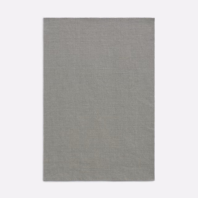 Cool mouse-grey Dedar fabric swatch showing a fine, even woven texture