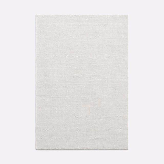 Pale ivory Salicornia Mastice swatch showing a fine, subtly horizontal woven texture