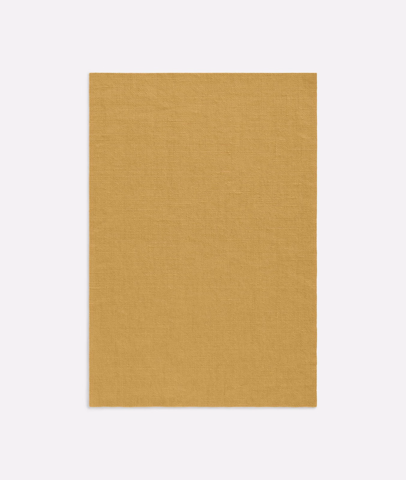 Warm mustard-gold curtain fabric with a fine, softly textured woven surface