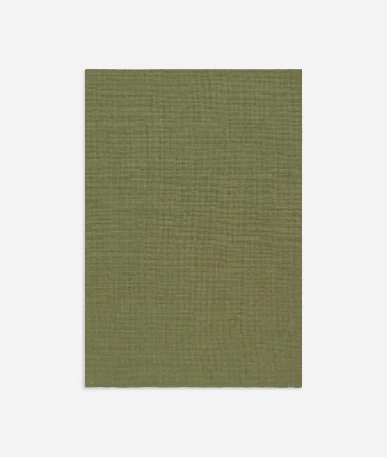 Muted olive-green curtain textile with a fine, subtly crosshatched surface