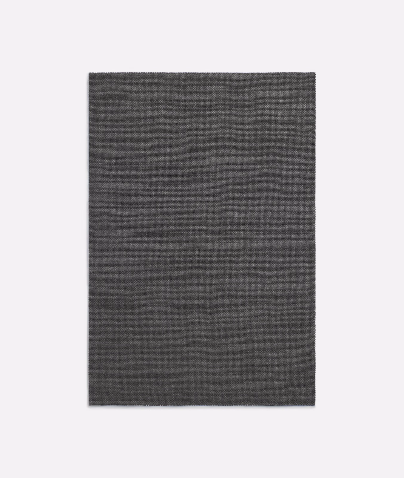 Deep charcoal-grey finely woven textile swatch with subtle tonal variation