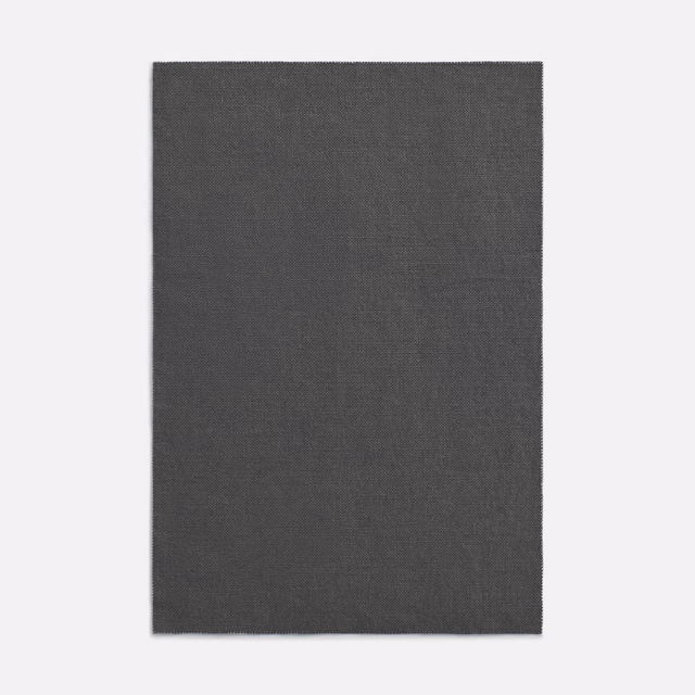 Deep charcoal-grey finely woven textile swatch with subtle tonal variation