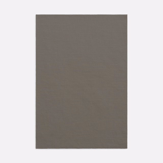 Muted grey-brown taupe textile with fine horizontal striations and a matte surface