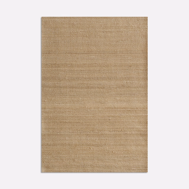 Warm raw beige woven textile with fine horizontal slub lines