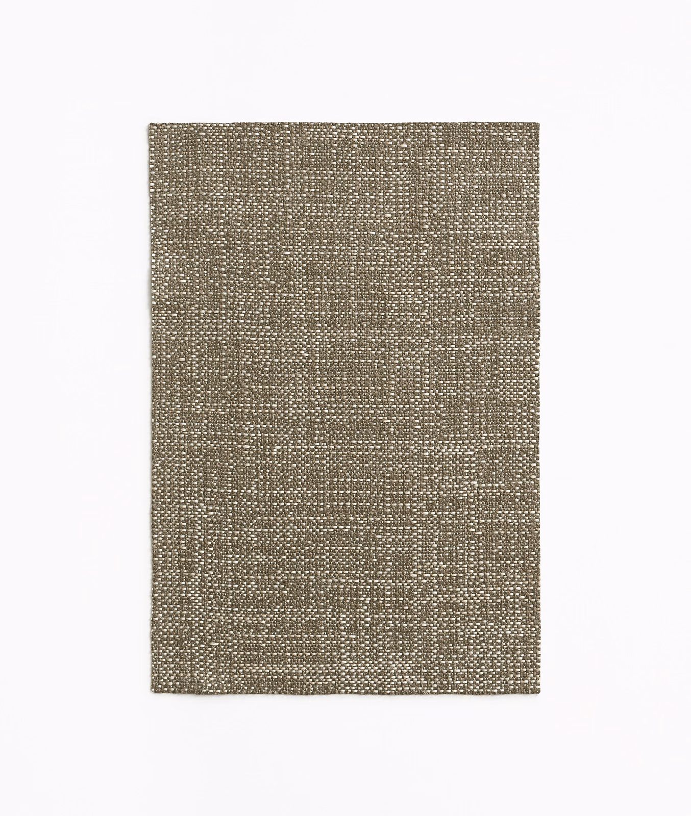 Warm bronze-taupe woven fabric swatch with fine flecked grid texture