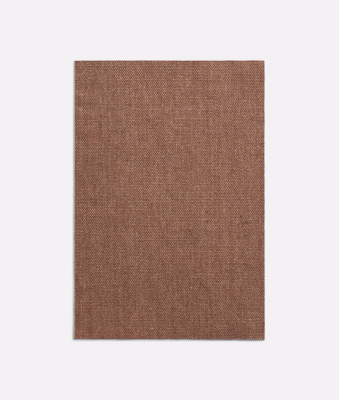 Dusty terracotta plain weave with fine grain and softly varied brown undertones