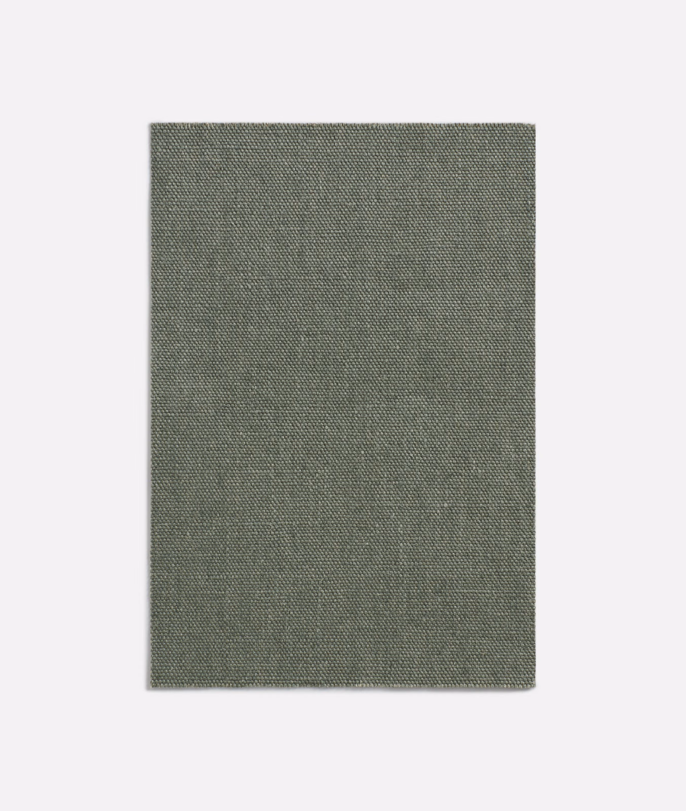 Muted olive-grey woven curtain fabric with a fine, quietly textured surface