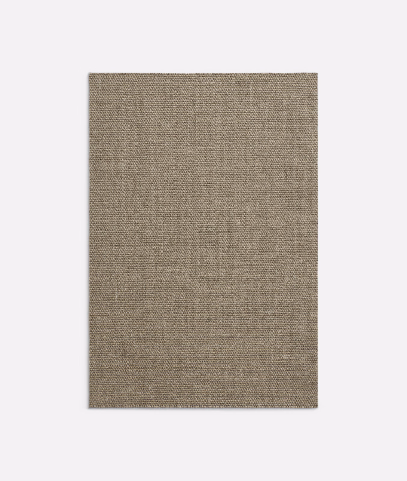 Warm taupe woven curtain fabric with a fine, even crosshatched texture