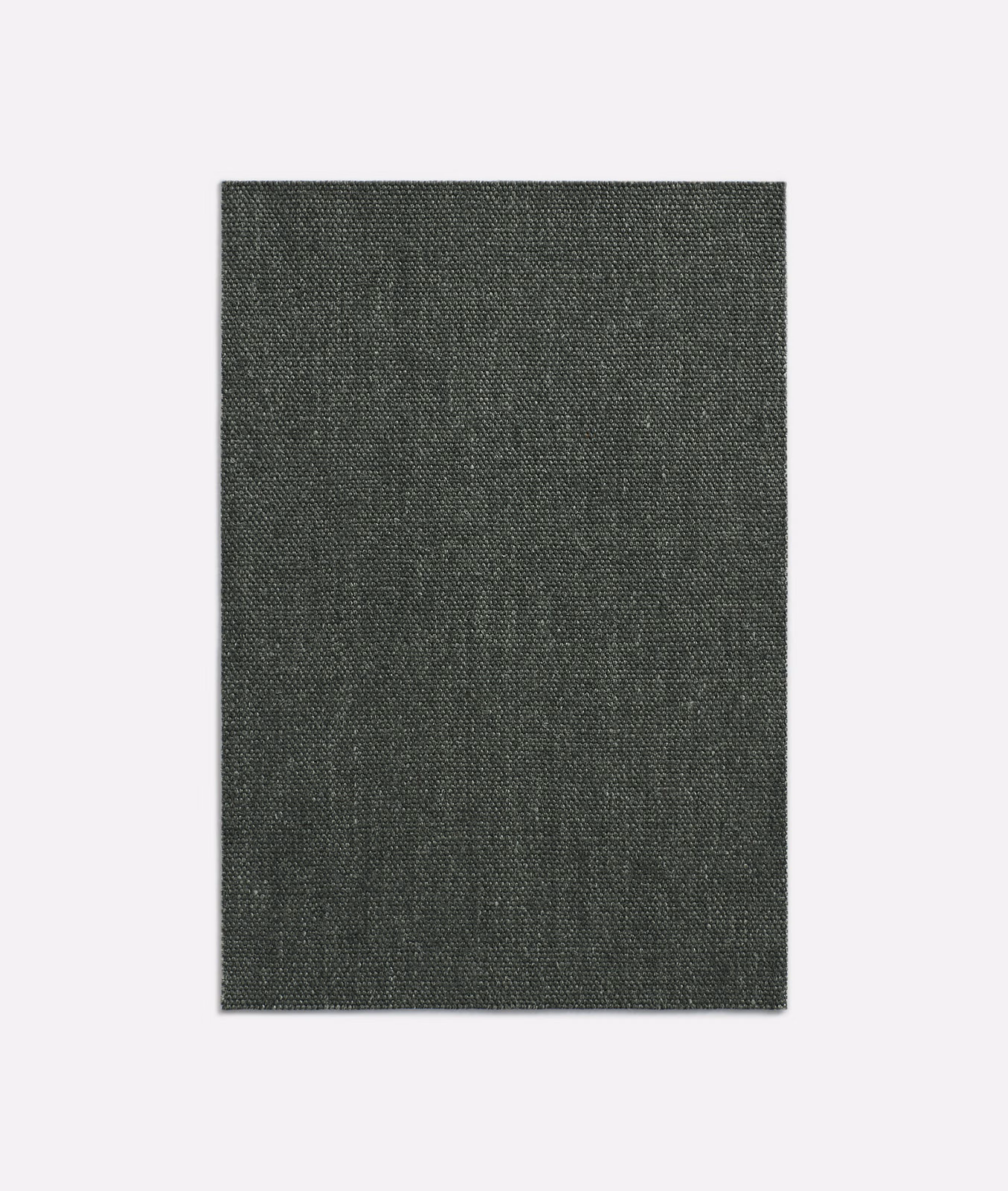 Deep olive-grey curtain fabric swatch with a fine, even woven texture