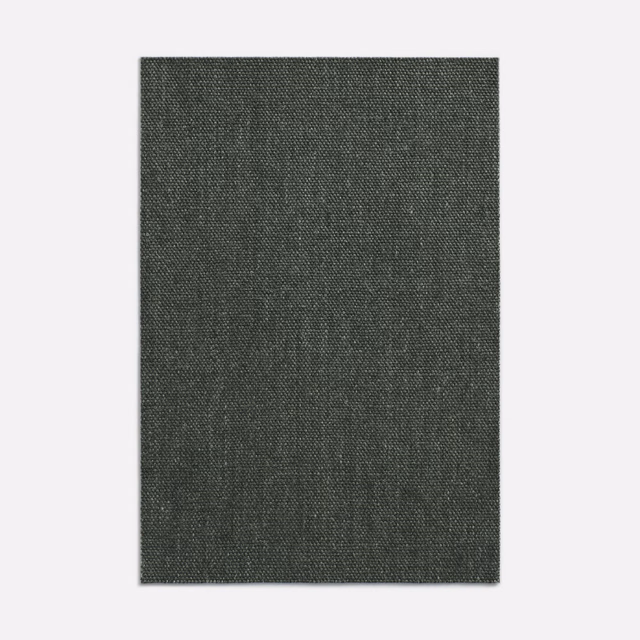 Deep olive-grey curtain fabric swatch with a fine, even woven texture