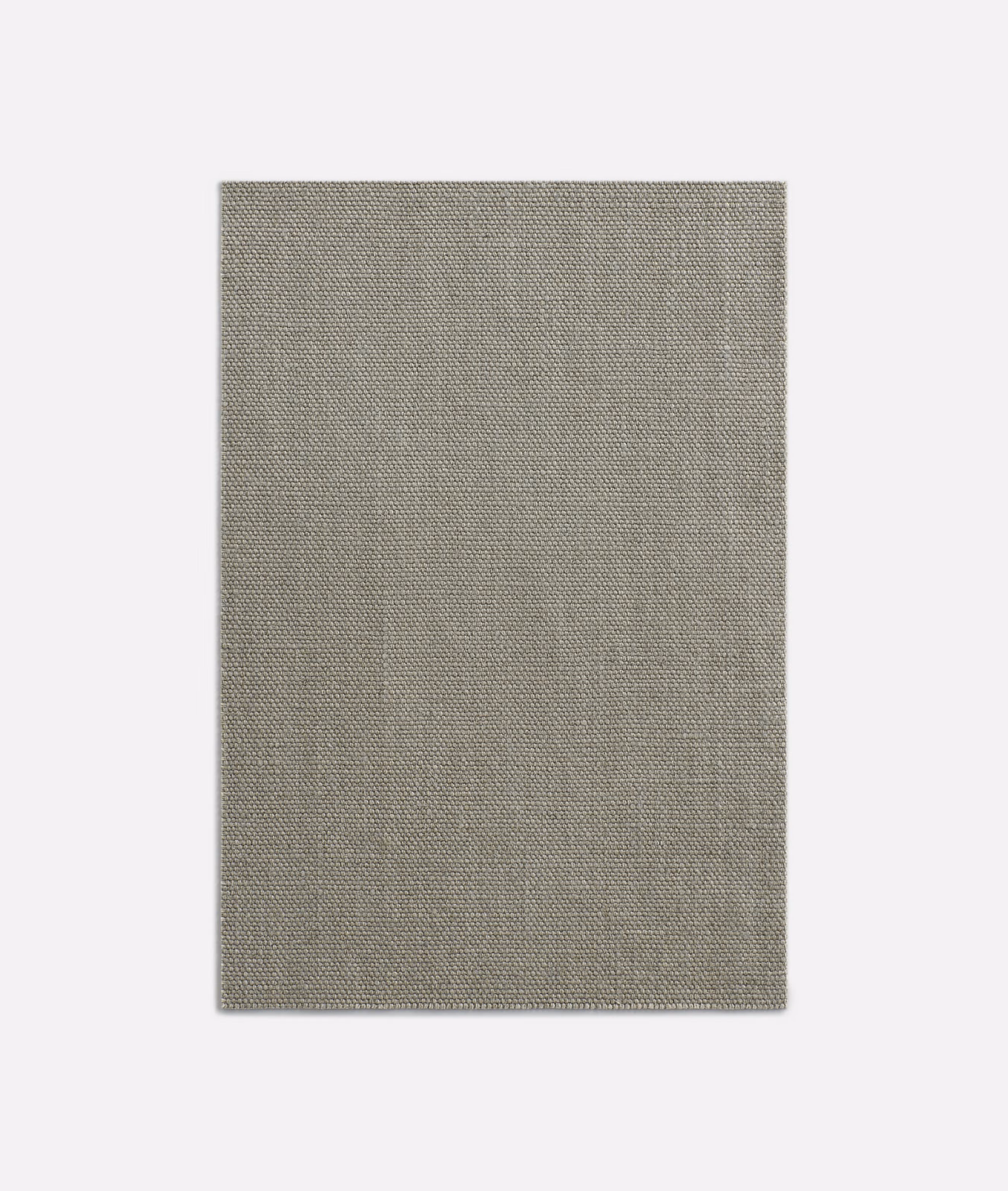 Close-up of grey-taupe woven fabric with fine texture and subtle vertical tonal variation