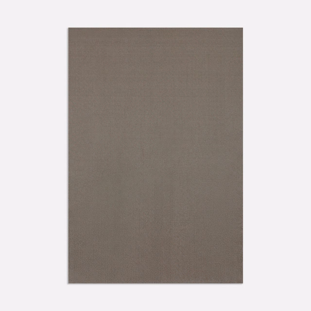 Muted taupe-brown plain weave showing a fine, subtly textured curtain fabric surface