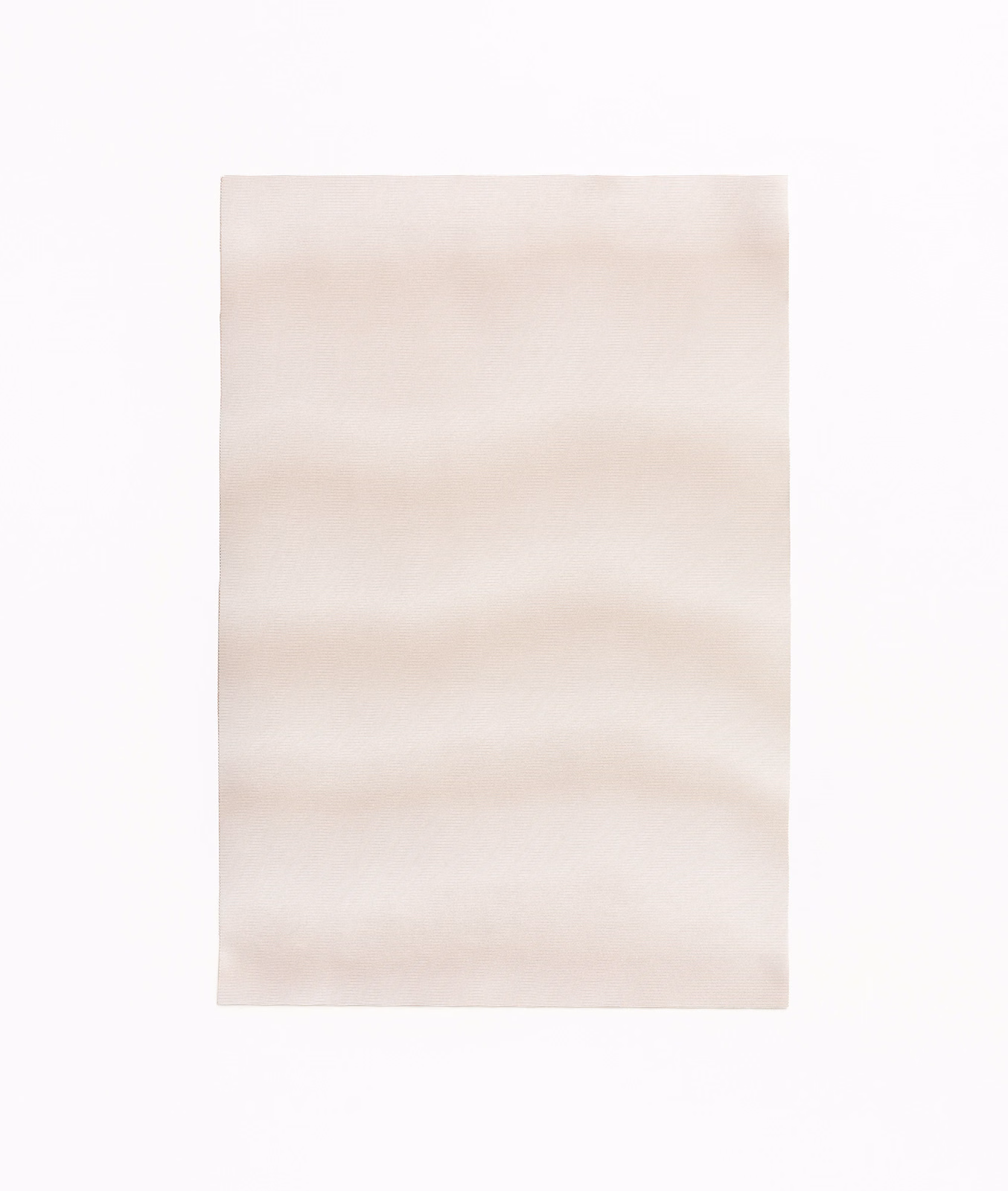 Pale blush rose curtain textile with softly blurred horizontal bands and creamy highlights