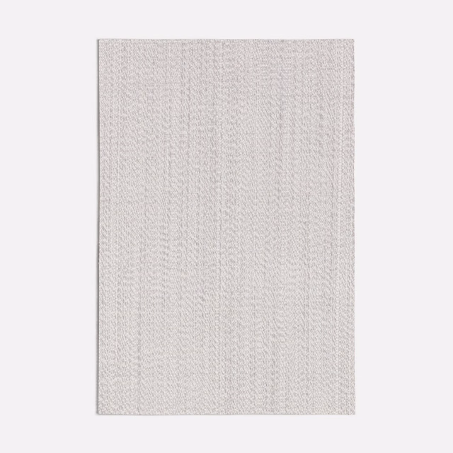 Pale grey woven swatch with delicate vertical ripples and a softly grainy surface