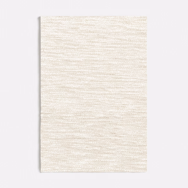 Pale ivory woven swatch with fine horizontal slub texture and gentle tonal variation