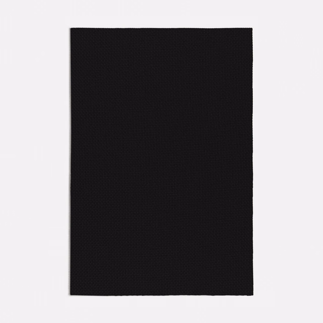 Near-black Acero fabric swatch with a fine, subtly textured plain weave