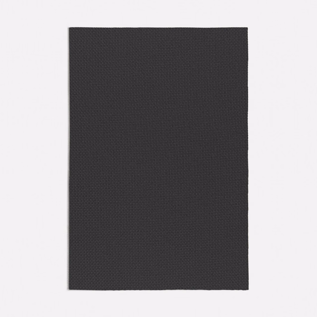 Deep charcoal grey fabric showing a fine, tightly woven micro-grid surface