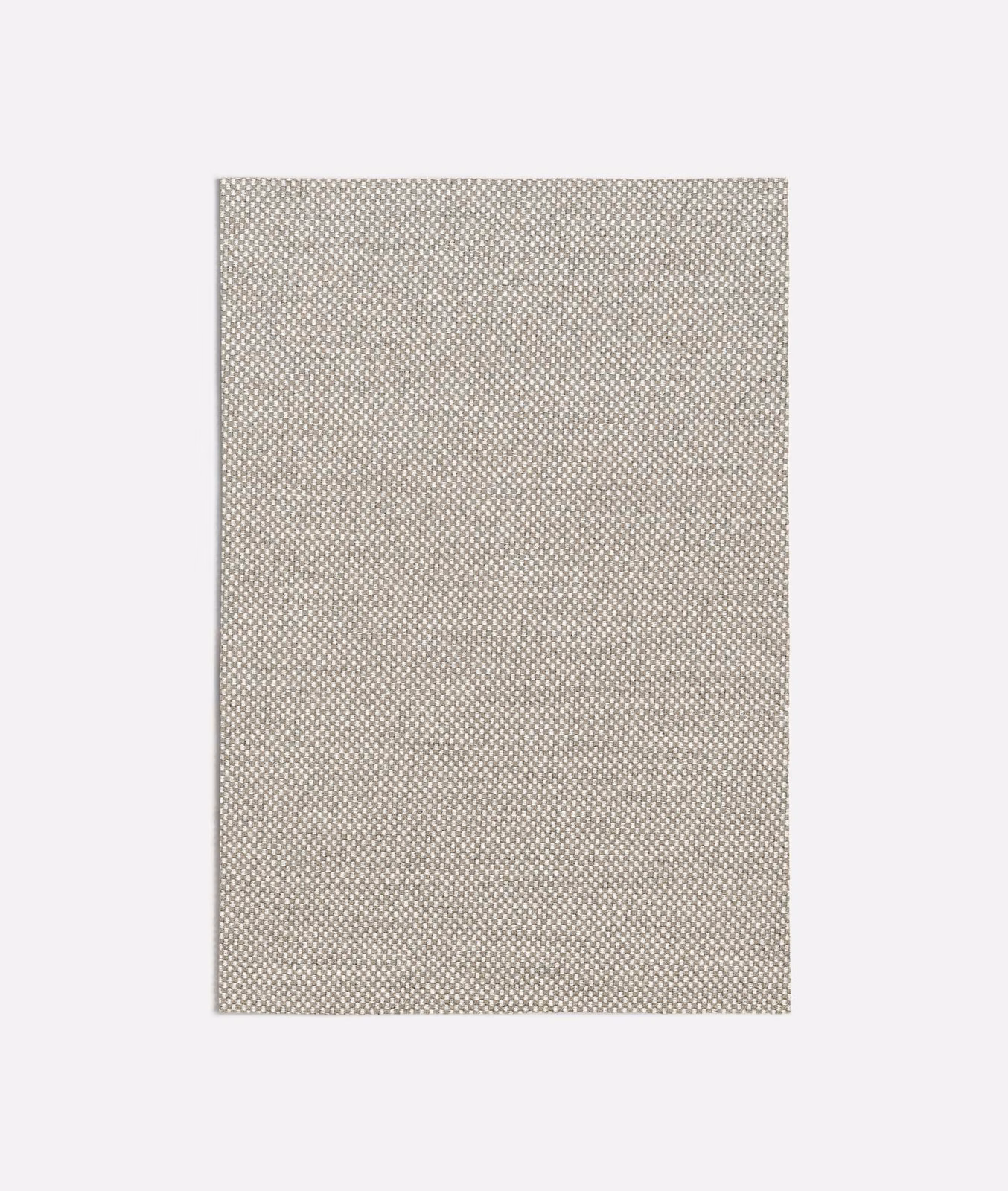 Warm grey textile swatch with a tightly repeated miniature woven pattern