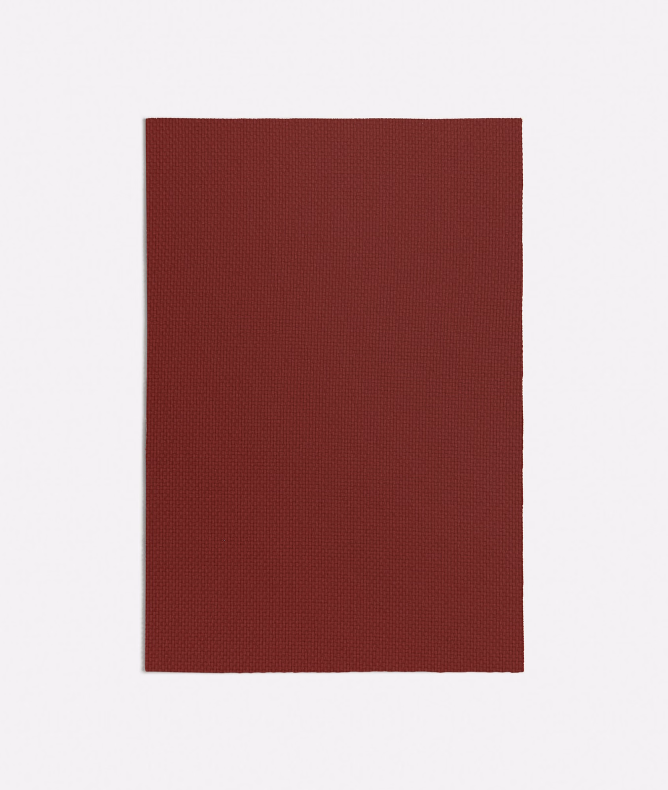 Deep brick terracotta fabric swatch showing a fine, even woven texture