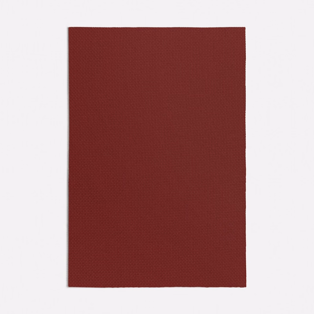 Deep brick terracotta fabric swatch showing a fine, even woven texture