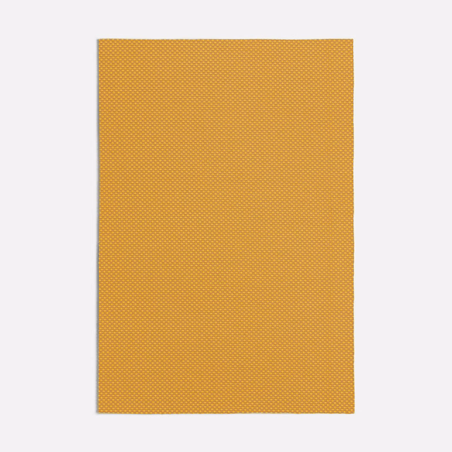 Warm ochre-yellow woven swatch with a fine, tightly repeated micro-texture