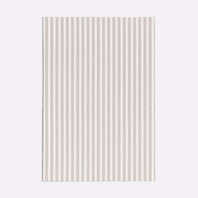 Fine fabric with narrow vertical stripes in warm grey and ivory