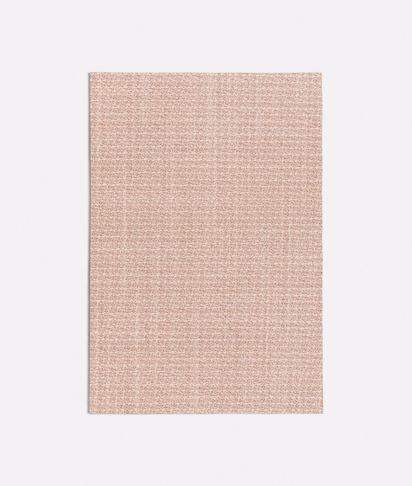 Dusty blush-pink woven swatch with a fine, closely flecked horizontal texture