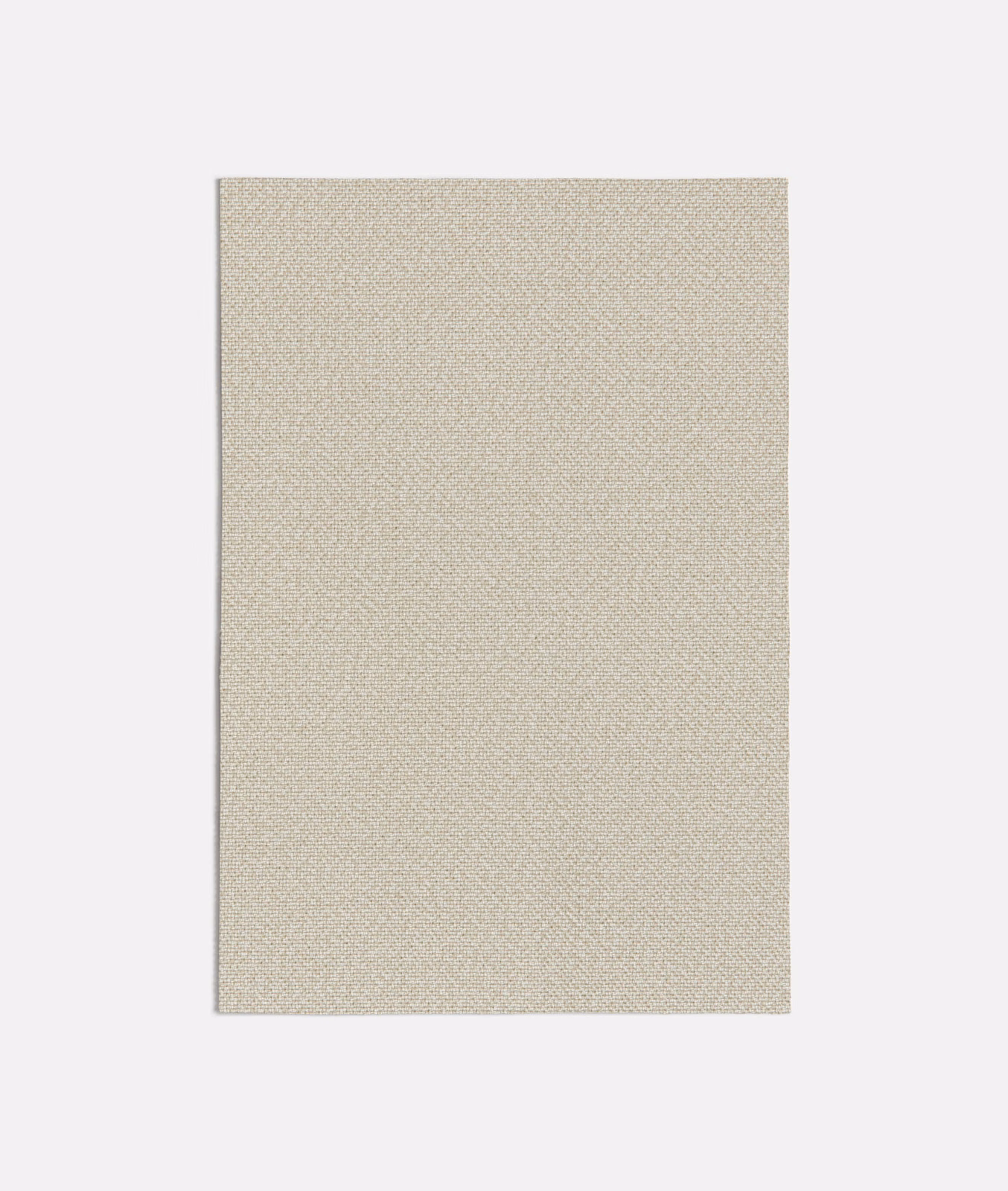 Warm sand-beige fabric swatch with a fine, subtly diagonal woven texture