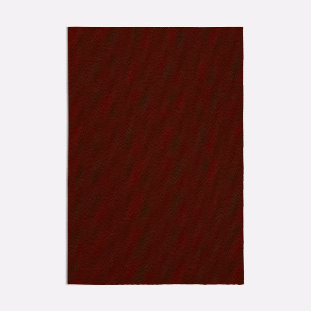 Deep oxblood terracotta fabric swatch with a fine, subtle woven texture