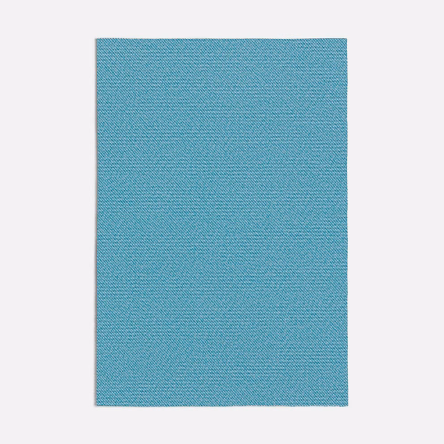 Cool turquoise-teal swatch showing a fine, tightly woven diagonal texture