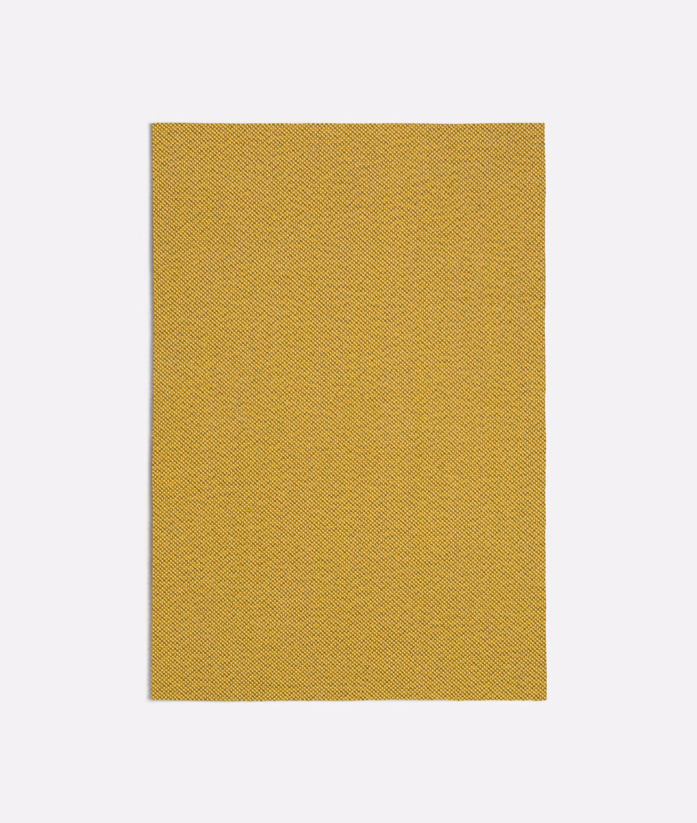 Mustard-gold Apache Yellow swatch with a fine, tightly woven diagonal grain