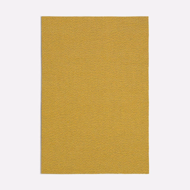 Mustard-gold Apache Yellow swatch with a fine, tightly woven diagonal grain