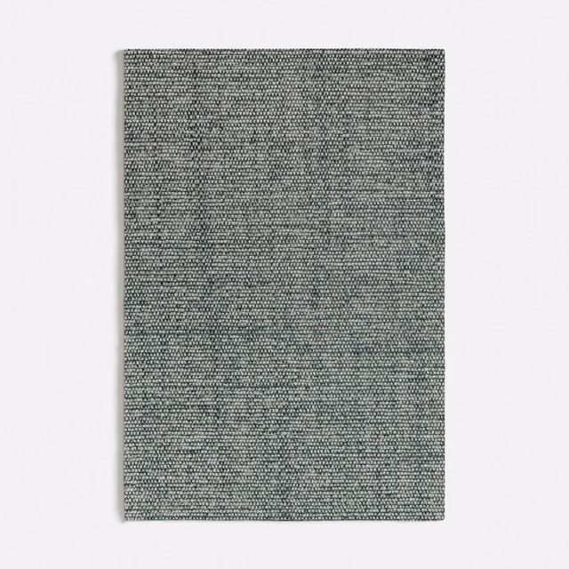 Dark seafoam and ash-grey close weave with a softly mottled surface