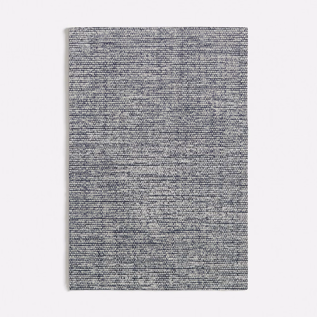 Ash navy woven textile with fine ash-grey flecks and subtle horizontal texture
