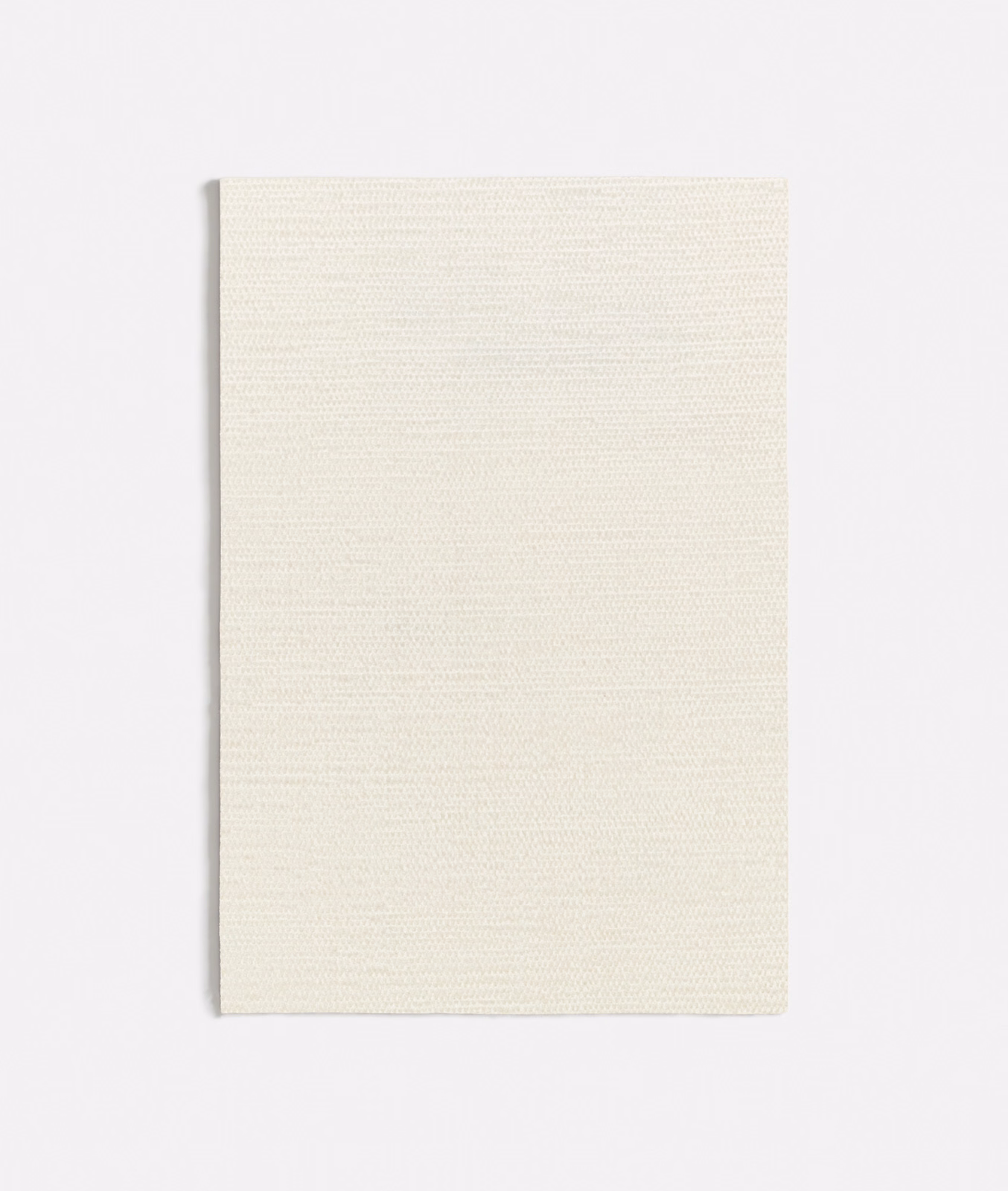 Pale ash off-white woven swatch with a fine, softly horizontal texture