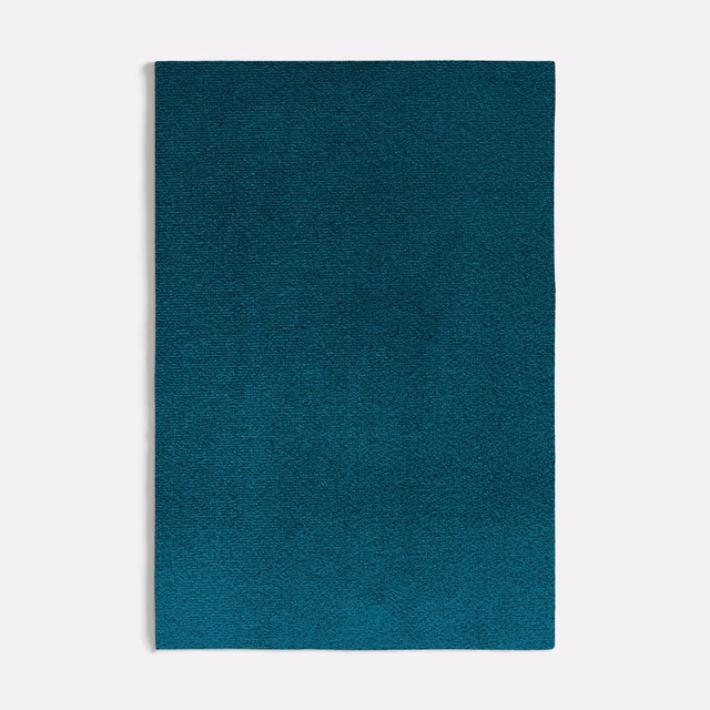 Dark turquoise textile swatch showing fine nubby texture and subtle tonal variation