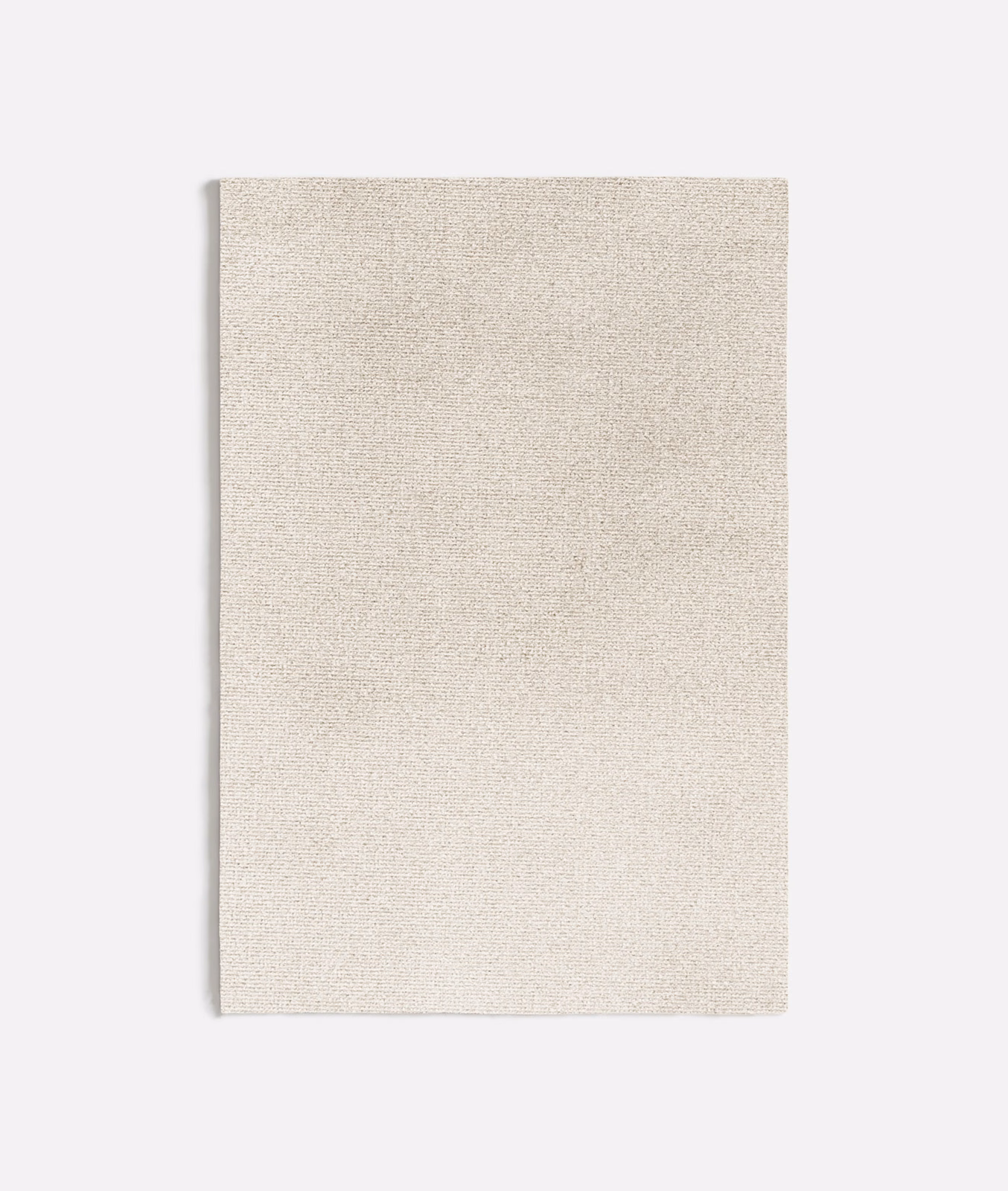 Warm off-white woven swatch with fine taupe flecks and a softly grainy surface