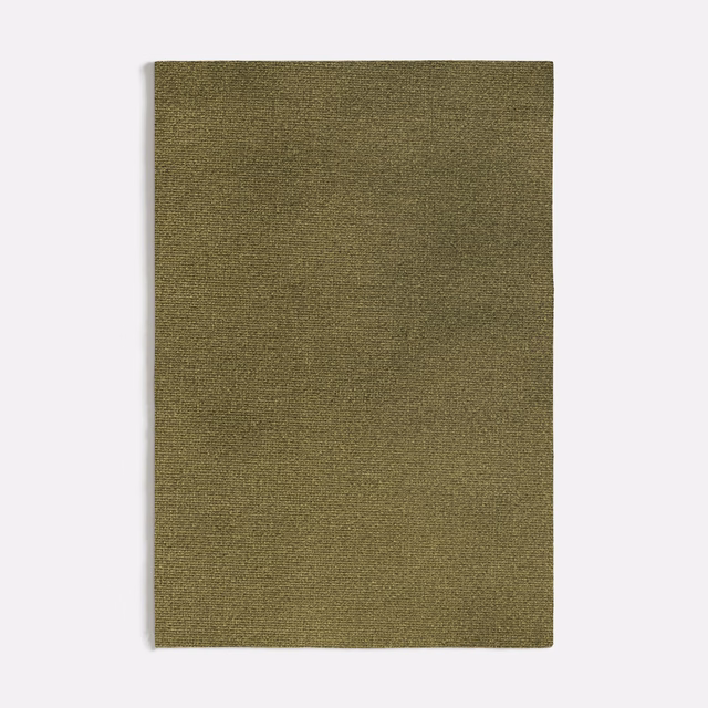 Muted olive-sage plain weave with a fine, softly flecked texture
