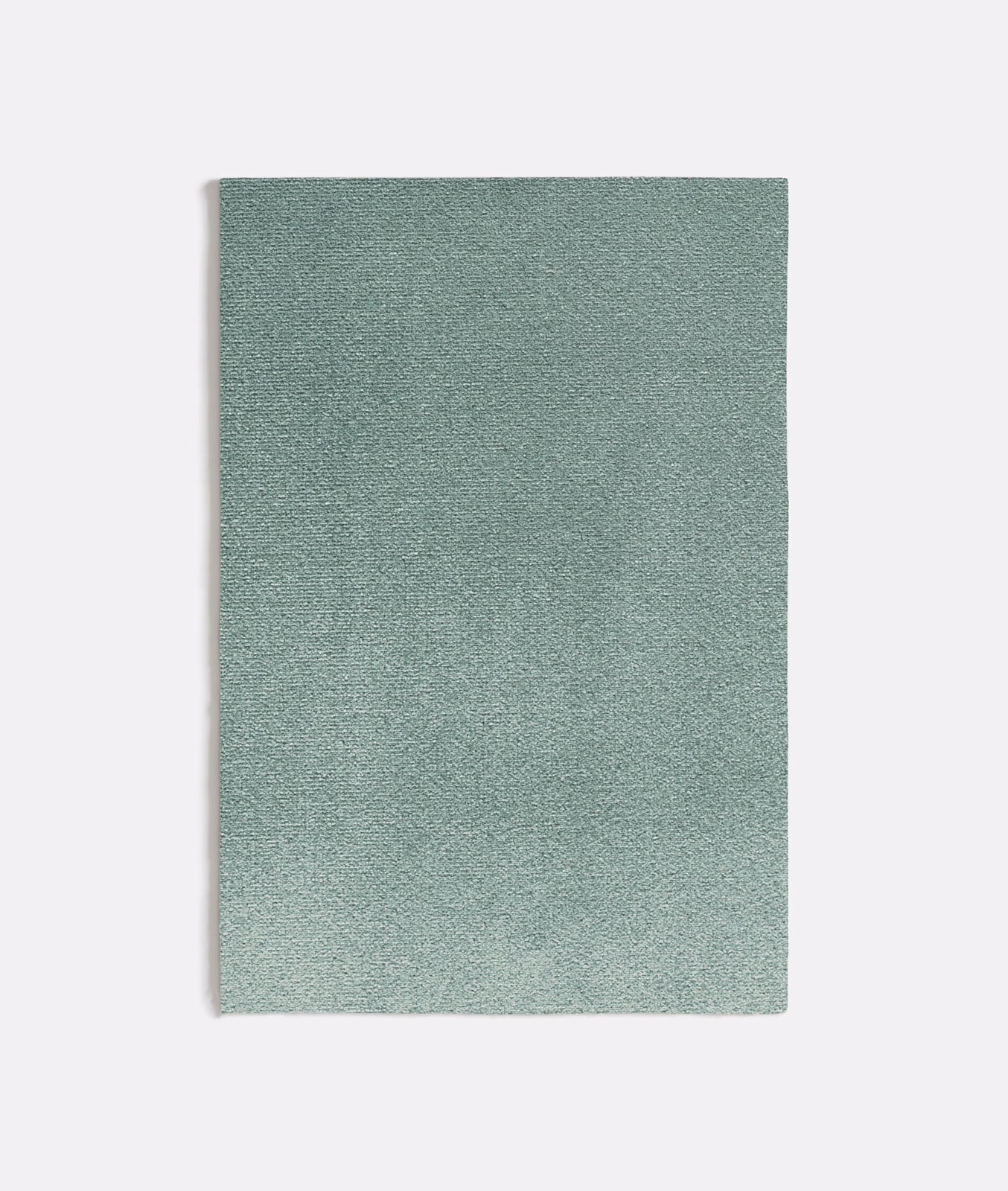 Cool seafoam-green swatch with a fine, softly pebbled woven texture