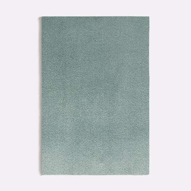 Cool seafoam-green swatch with a fine, softly pebbled woven texture