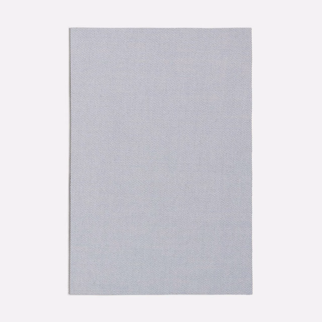 Pale blue-grey Bettina textile with a fine, closely spaced diagonal weave