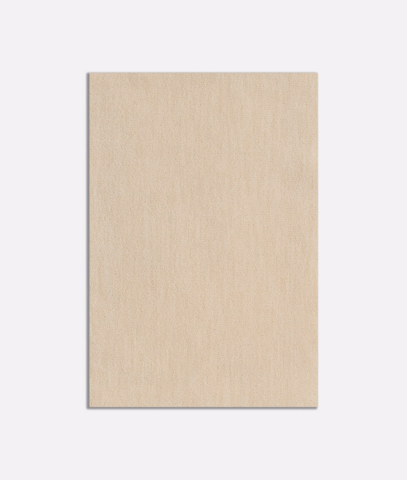 Warm sandy beige velvet swatch showing a soft nap and subtle vertical tonal variation