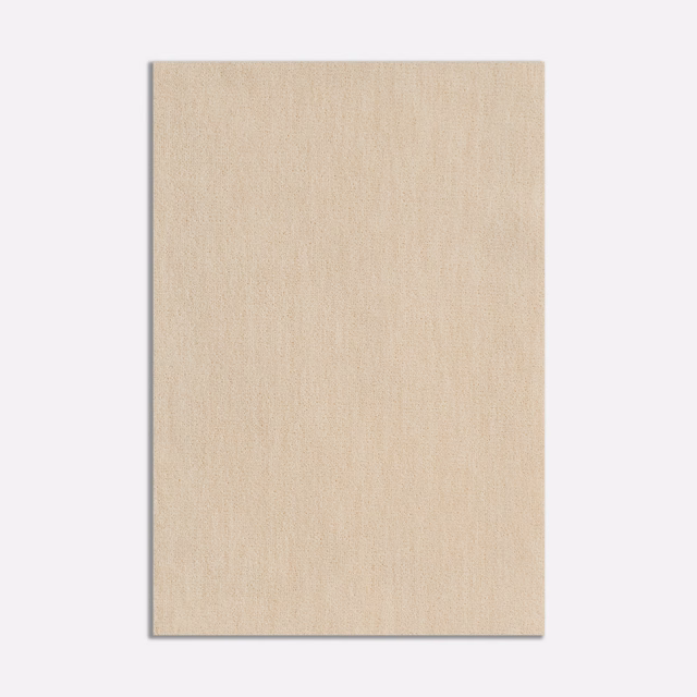 Warm sandy beige velvet swatch showing a soft nap and subtle vertical tonal variation