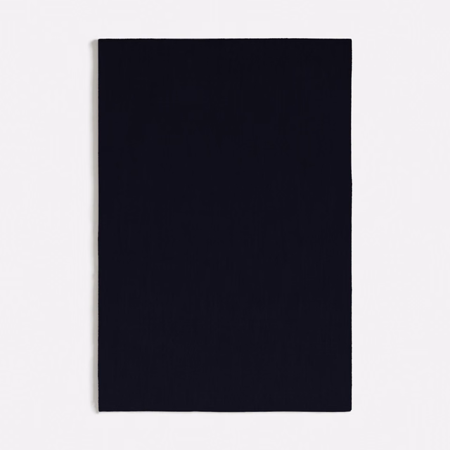 Plain near-black ink-blue velvet swatch with a subtly shifting pile