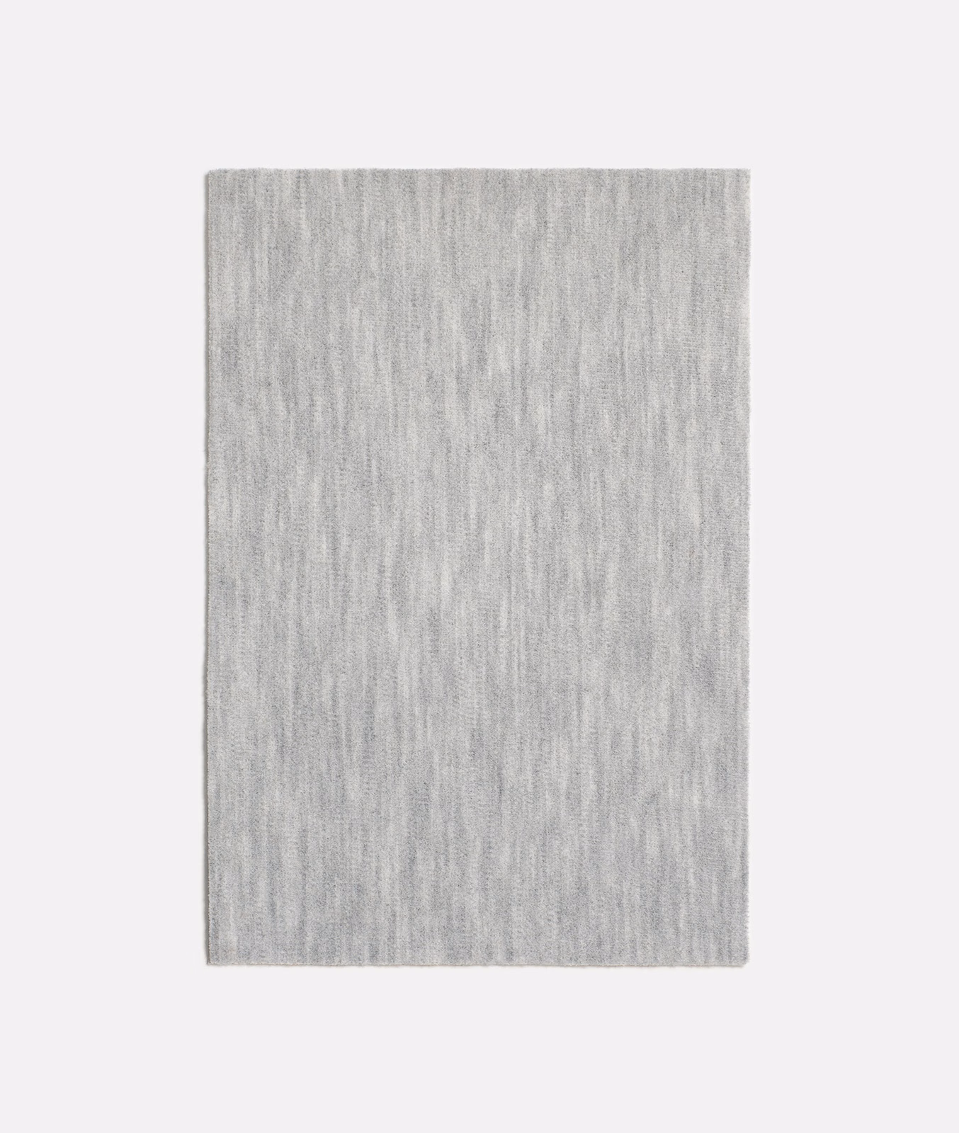 Pale cool-grey velvet swatch with softly mottled vertical pile texture
