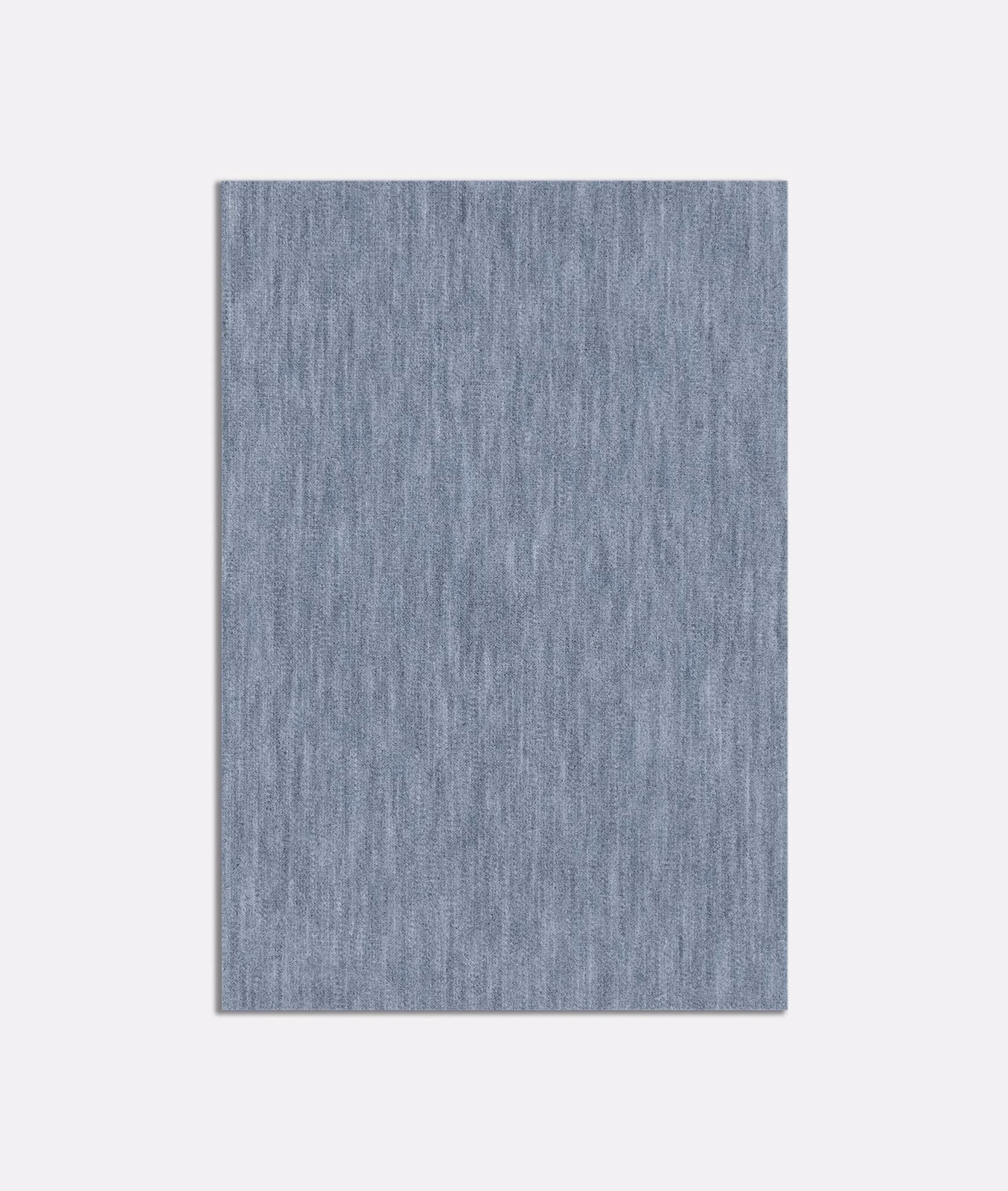 Cool blue-grey velvet swatch with fine vertical nap and softly varied tonal texture