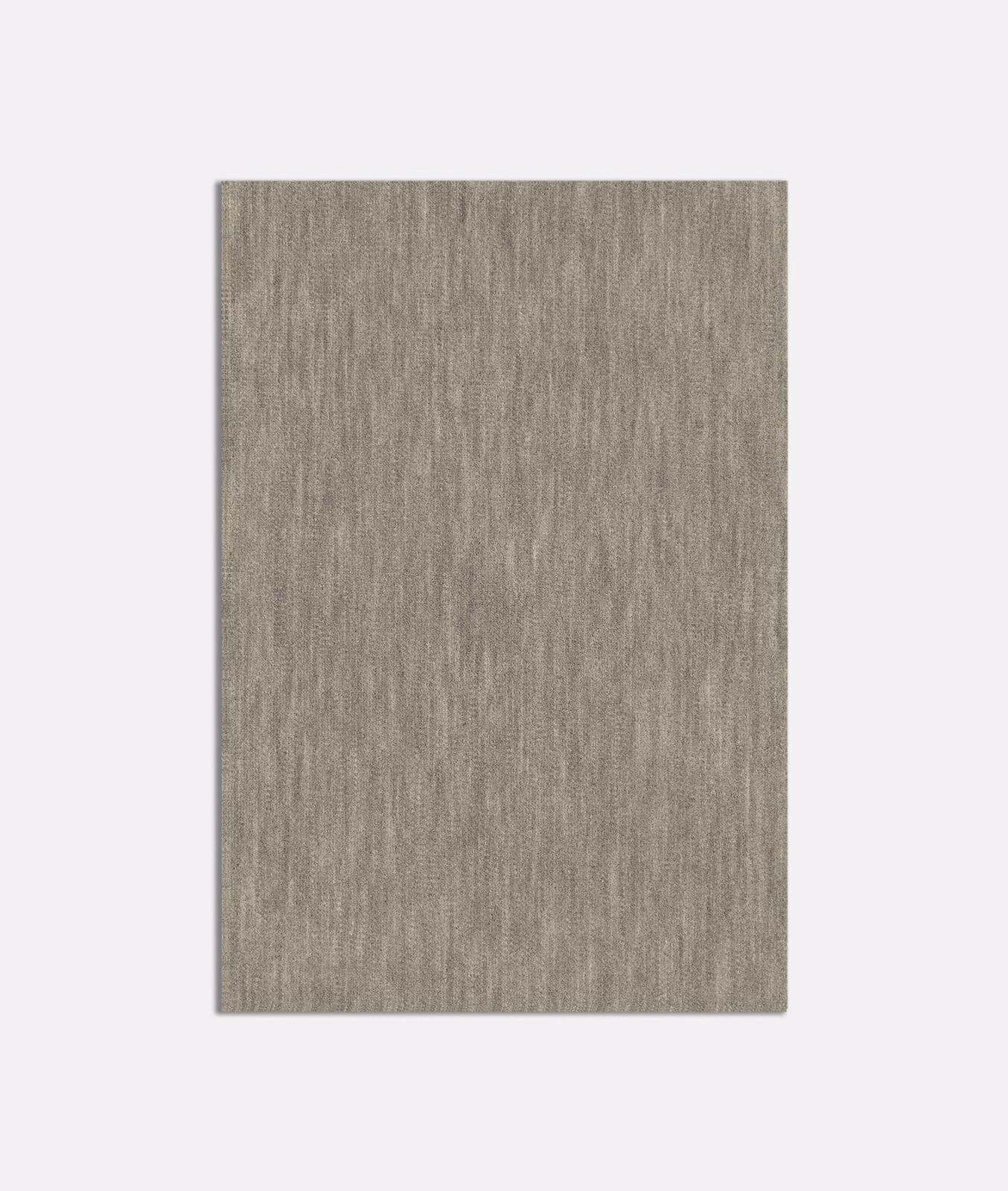 Warm taupe-grey velvet swatch with fine vertical striations and soft mottled texture