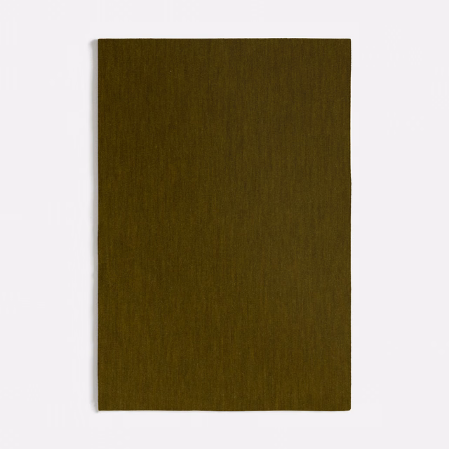 Deep olive green velvet swatch with subtle vertical nap and shifting surface sheen
