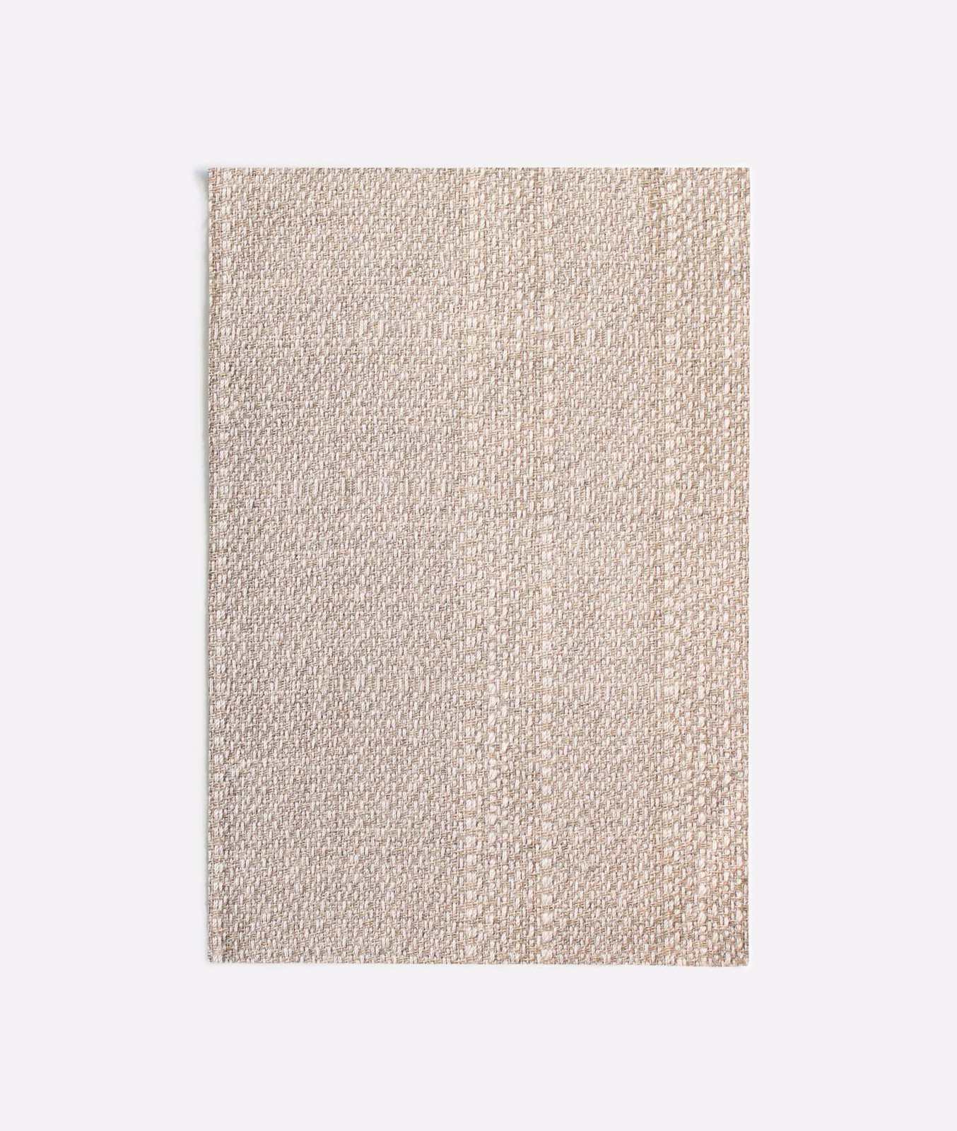 Pale beige Calaluna Linen swatch with fine vertical striations and tactile woven texture